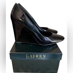 Lauren Ralph Lauren Black Patent Wedges
